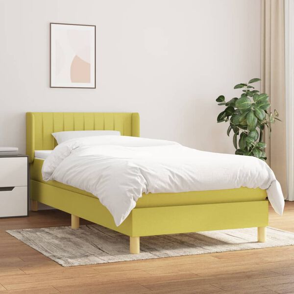 vidaXL &Kappa;&rho;&epsilon;&beta;ά&tau;&iota; Boxspring &mu;&epsilon; &Sigma;&tau;&rho;ώ&mu;&alpha; &Pi;&rho;ά&sigma;&iota;&nu;&omicron; 90x200 &epsilon;&kappa;. &Upsilon;&phi;&alpha;&sigma;&mu;ά&tau;&iota;&nu;&omicron;