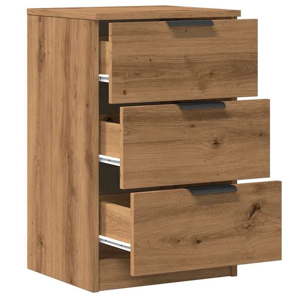 vidaXL Κομοδίνο Αρτισιανή Δρυς 40x36x65 εκ. από Επεξεργασμένο Ξύλο
