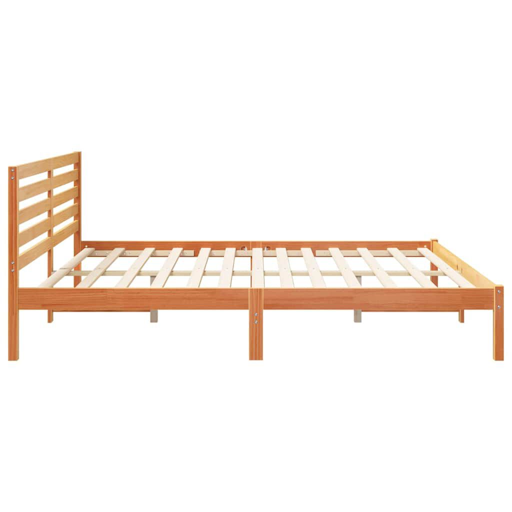 vidaXL Σκελετός Κρεβατιού Καφέ κεριού 180 x 200 cm Μασίφ ξύλο πεύκου