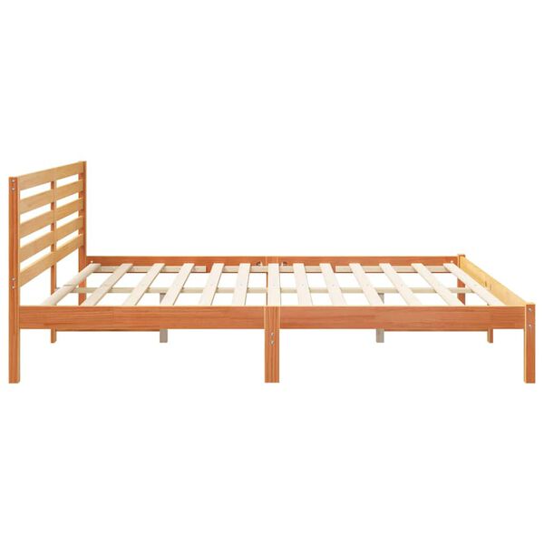 vidaXL Σκελετός Κρεβατιού Καφέ κεριού 180 x 200 cm Μασίφ ξύλο πεύκου