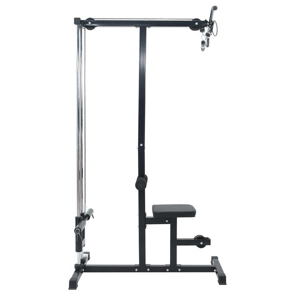 vidaXL Lat Pulldown Machine με Ρυθμιζόμενη Καρέκλα 80 kg Φορτιζόμενο Ατσάλι