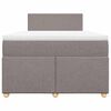 vidaXL Κρεβάτι Boxspring με Στρώμα Taupe 120x190 εκ. Υφασμάτινο