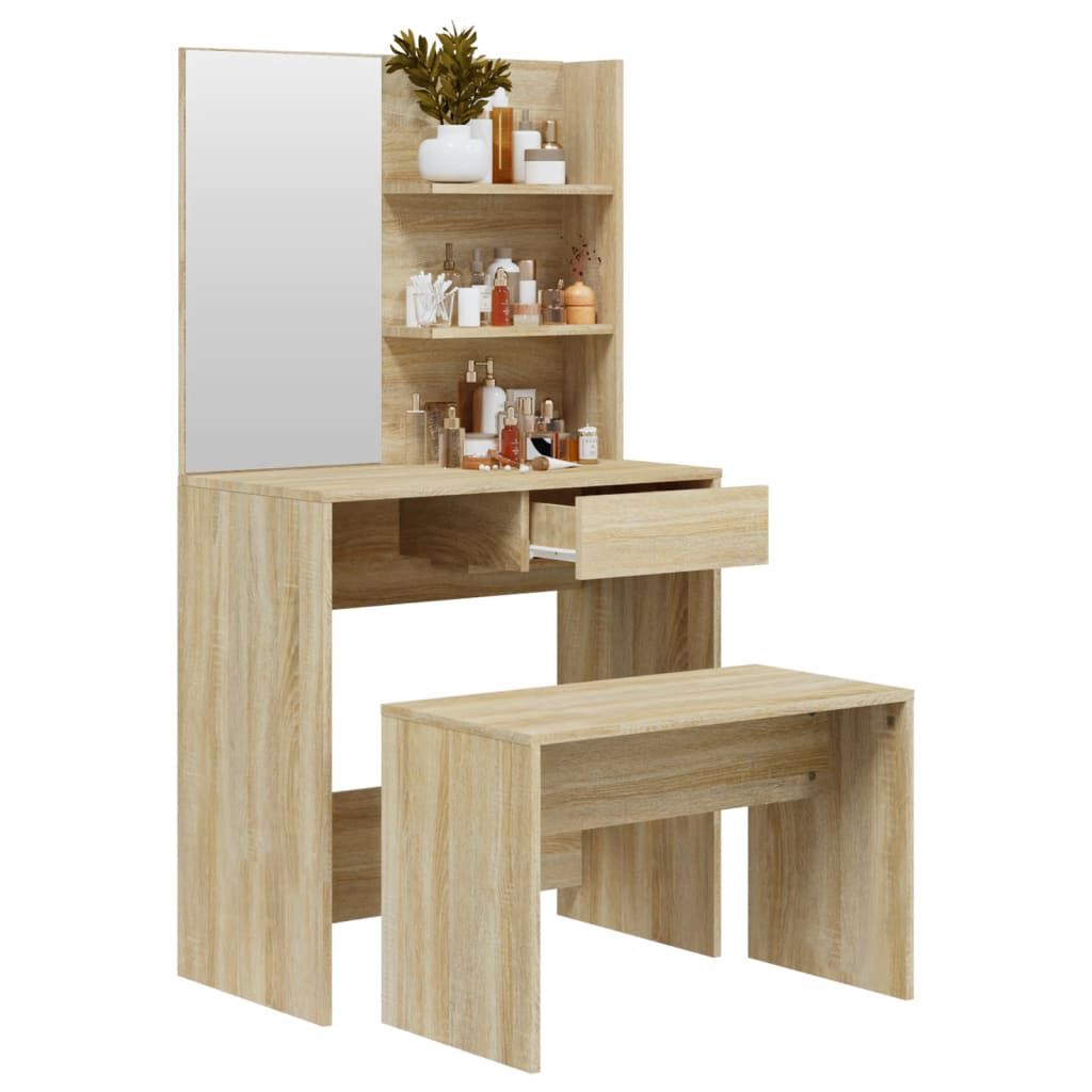 vidaXL Μπουντουάρ Σετ Sonoma δρυς 74,5 x 40 x 141 εκ.