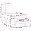 vidaXL &Kappa;&rho;&epsilon;&beta;ά&tau;&iota; Boxspring &mu;&epsilon; &Sigma;&tau;&rho;ώ&mu;&alpha; &Mu;&alpha;ύ&rho;&omicron; 90x190 &epsilon;&kappa;.&Upsilon;&phi;&alpha;&sigma;&mu;ά&tau;&iota;&nu;&omicron;