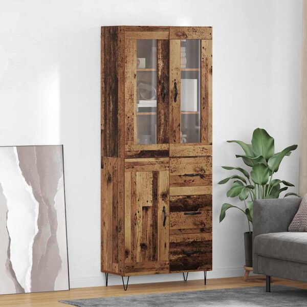 vidaXL Highboard &Pi;&alpha;&lambda;&iota;ό &Xi;ύ&lambda;&omicron; 69,5 x 34 x 90 &epsilon;&kappa;. &Epsilon;&pi;&epsilon;&xi;&epsilon;&rho;&gamma;&alpha;&sigma;&mu;έ&nu;&omicron; &xi;ύ&lambda;&omicron;