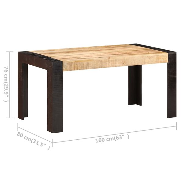vidaXL Τραπεζαρία 160 x 80 x 76 εκ. από Μασίφ Ξύλο Μάνγκο