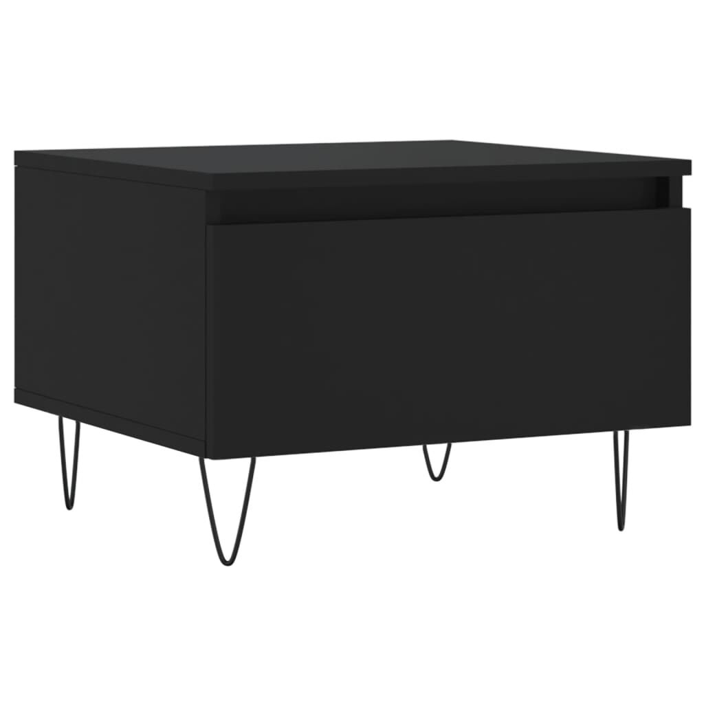 vidaXL Τραπεζάκια Σαλονιού 2 τεμ. Μαύρα 50 x 46 x 35 εκ. Επεξεργ. Ξύλο