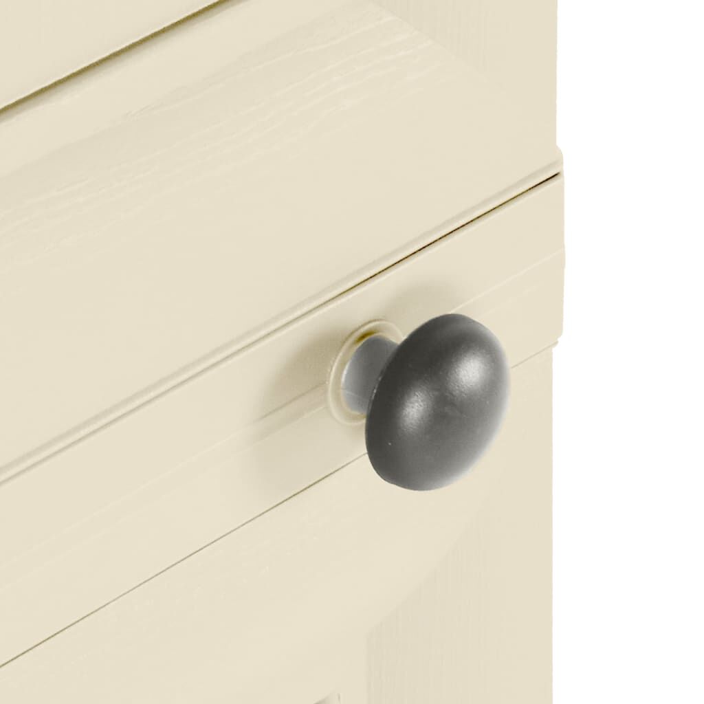 vidaXL Πλαστικό Ντουλάπι Angora Λευκό 40 x 43 x 125εκ. με Σχέδιο Ξύλου
