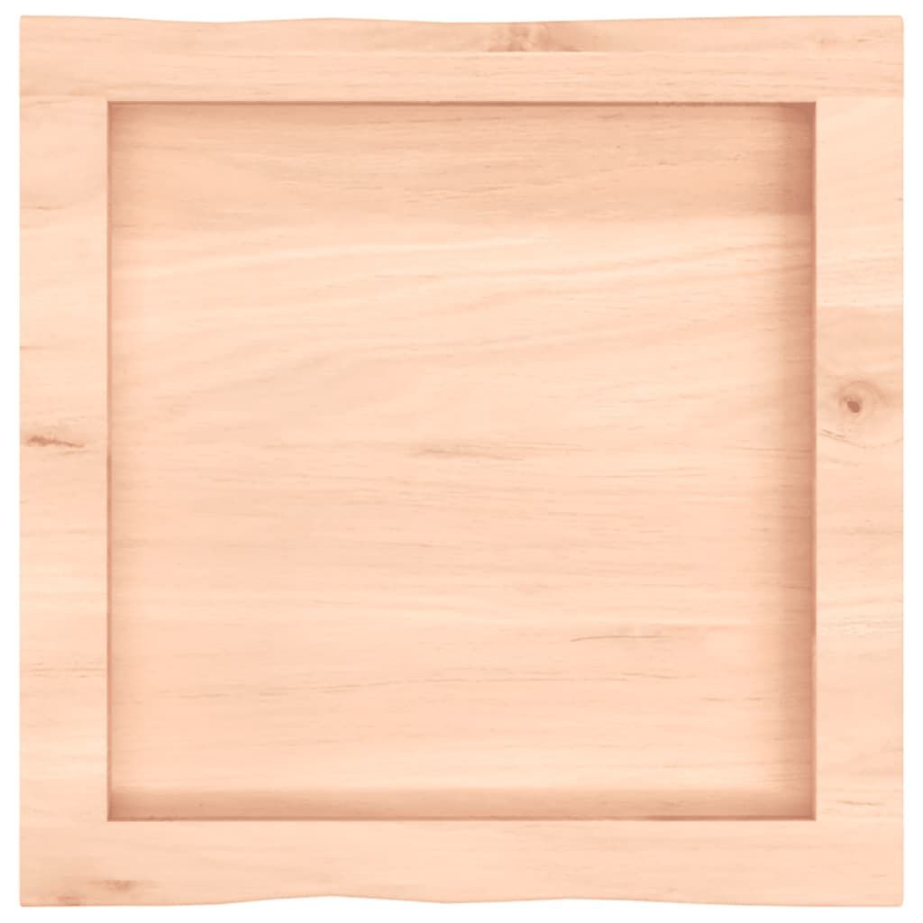 vidaXL Επιφάνεια Τραπεζιού 40x40x(2-4) εκ. Ακατέργ. Μασίφ Ξύλο Δρυός