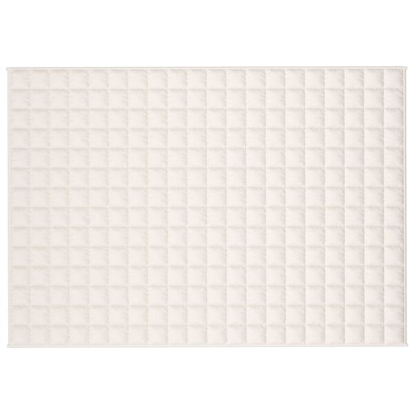 vidaXL Κουβέρτα Βαρύτητας Ανοιχτό Κρεμ 135 x 200 εκ. 10 κ. Υφασμάτινη