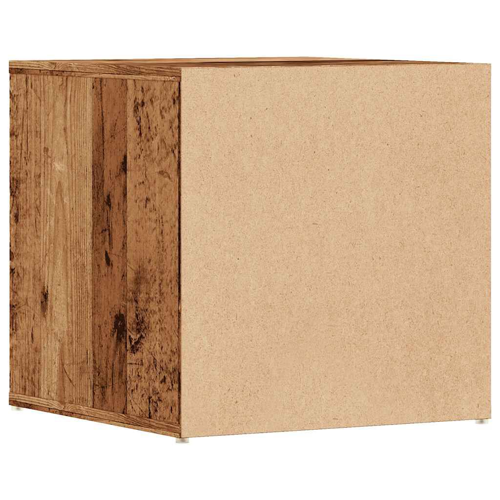 vidaXL Συρτάρι-κουτί παλιό ξύλο 40,5x40x40 cm Ξύλο μηχανής
