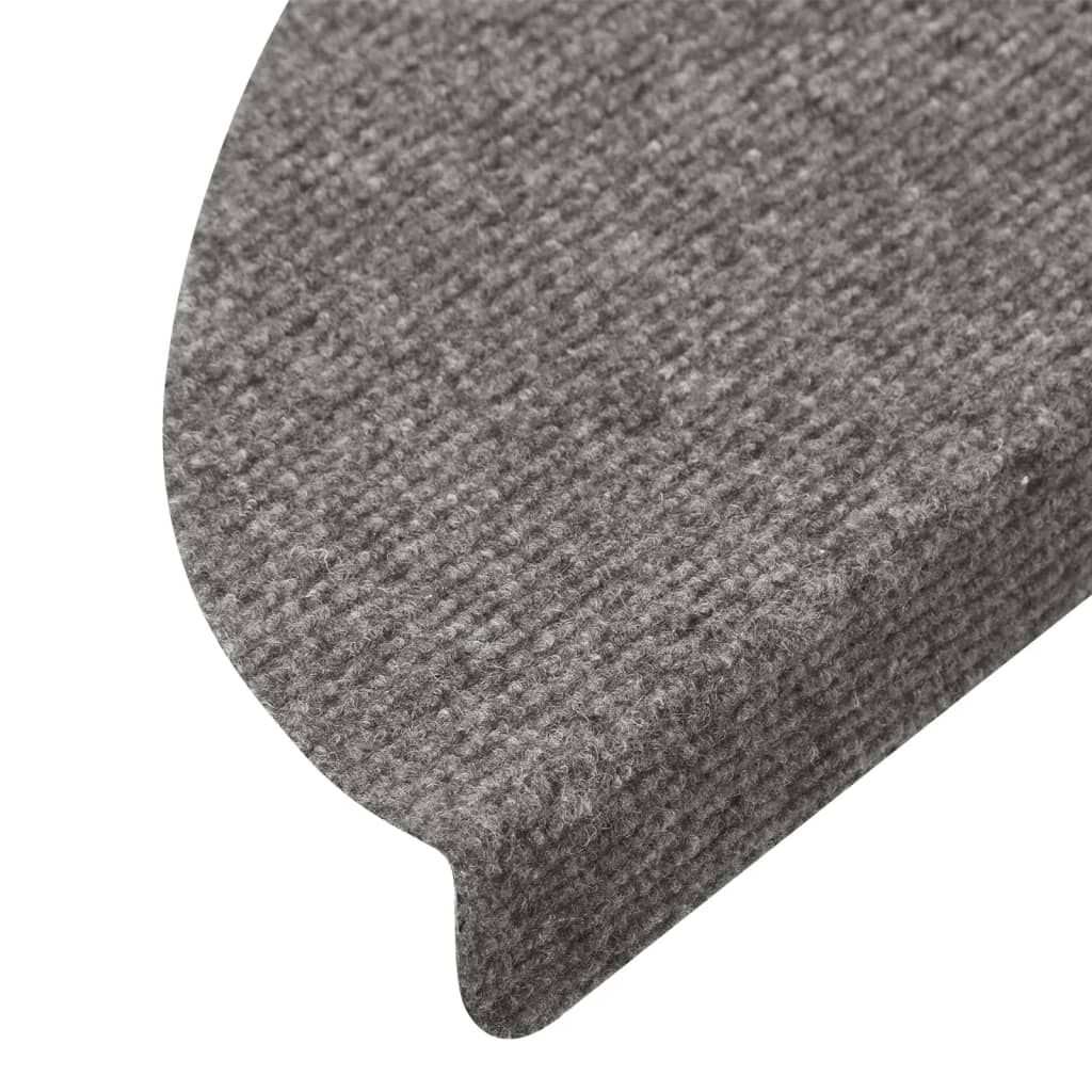 vidaXL Πατάκια Σκάλας Αυτοκόλλητα 10 τεμ. Γκρι 65 x 22,5 x 3,5 εκ.