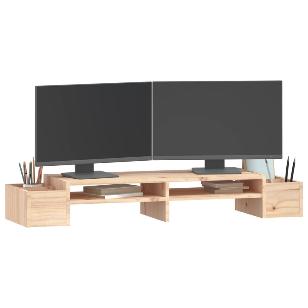 vidaXL Βάση Οθόνης 100 x 27,5 x 15 εκ. από Μασίφ Ξύλο Πεύκου