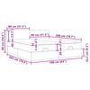 vidaXL Οθωμανικό κρεβάτι με στρώματα & LEDs Κρέμα 160x200cm ύφασμα