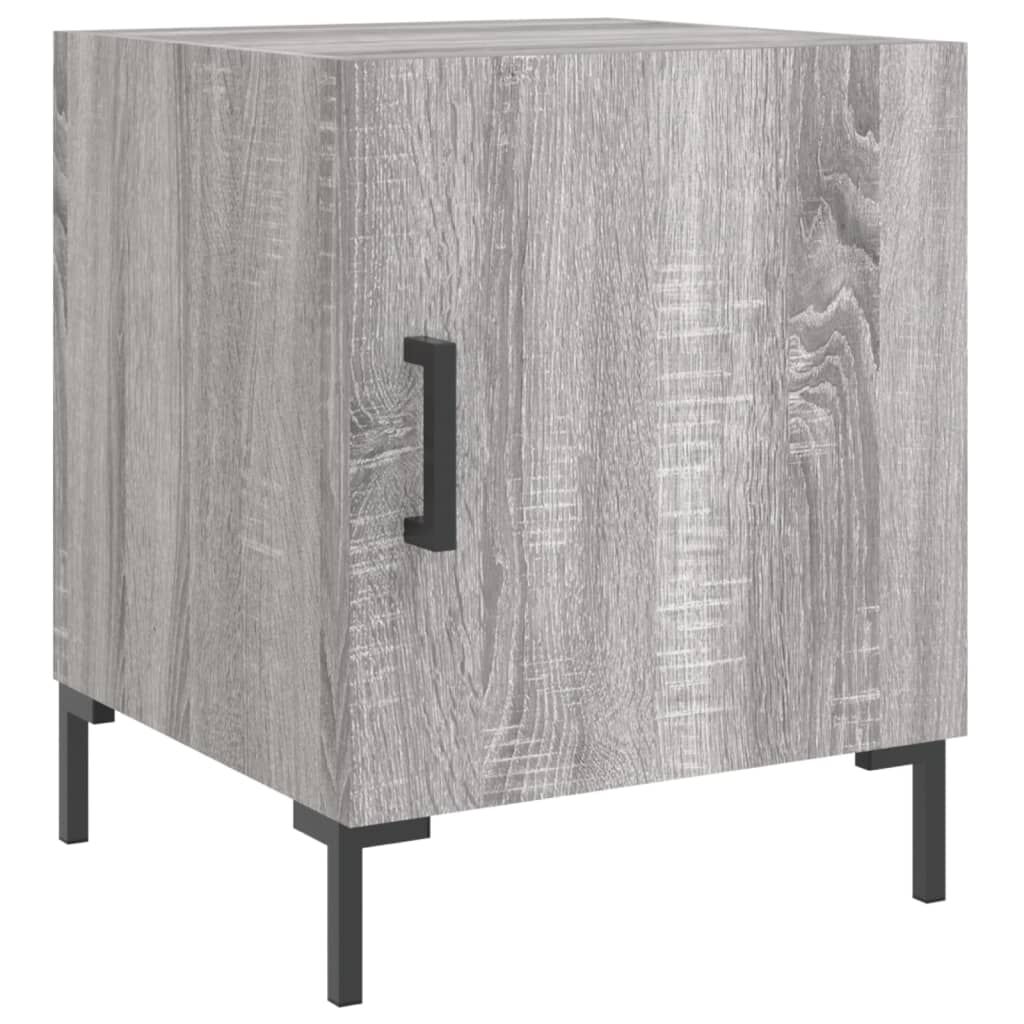 vidaXL Κομοδίνα 2 τεμ. Γκρι Sonoma 40 x 40 x 50 εκ. από Επεξεργ. Ξύλο