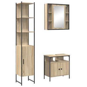 vidaXL &Sigma;&epsilon;&tau; &Epsilon;&pi;ί&pi;&lambda;&omega;&nu; &Mu;&pi;ά&nu;&iota;&omicron;&upsilon; 3 &tau;&mu;&chi;. &Delta;&rho;ύ&sigmaf; Sonoma 33 x 33 x 185,5 &epsilon;&kappa;