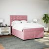 vidaXL &Kappa;&rho;&epsilon;&beta;ά&tau;&iota; Boxspring &mu;&epsilon; &Sigma;&tau;&rho;ώ&mu;&alpha; &Rho;&omicron;&zeta; 140x200 &epsilon;&kappa;. &Beta;&epsilon;&lambda;&omicron;ύ&delta;&iota;&nu;&omicron;