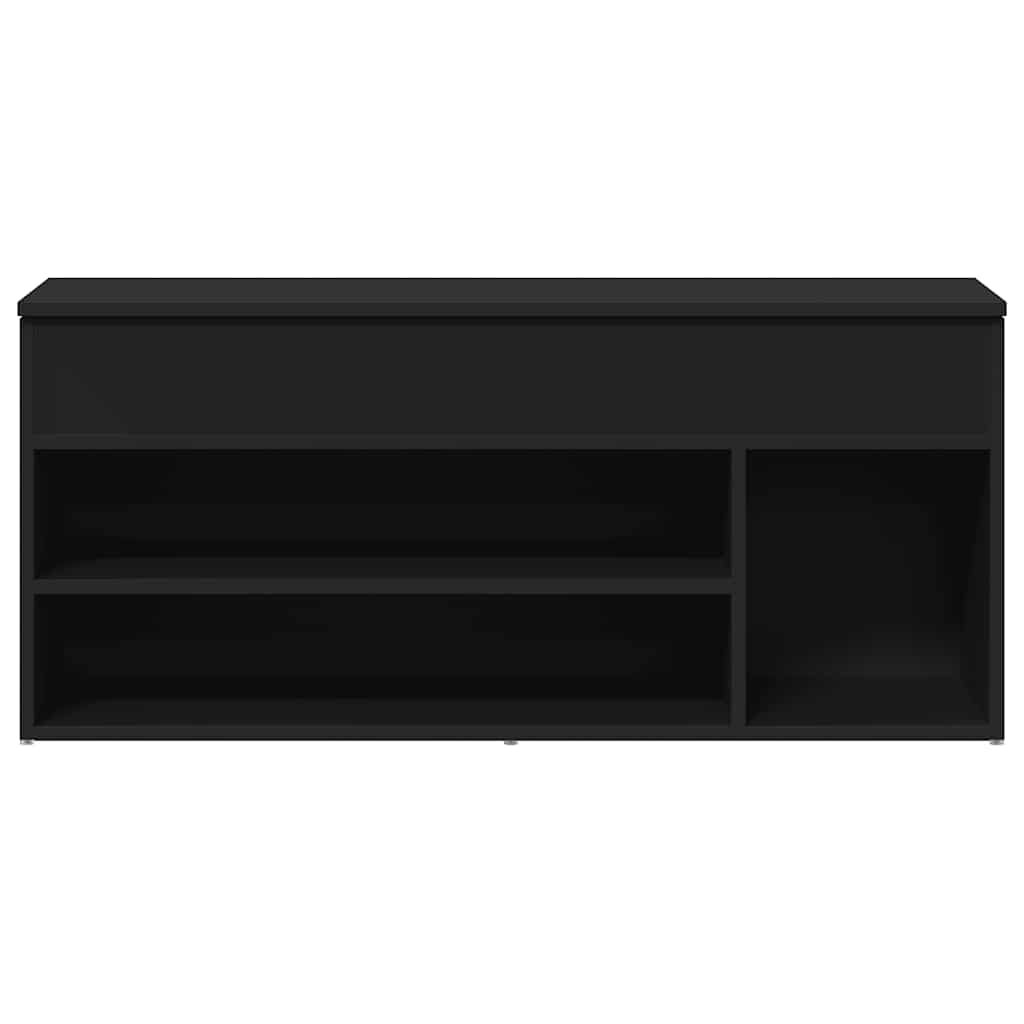 Πάγκος παπουτσιών vidaXL Μαύρο 102x30,5x45 cm Κατασκευασμένο ξύλο