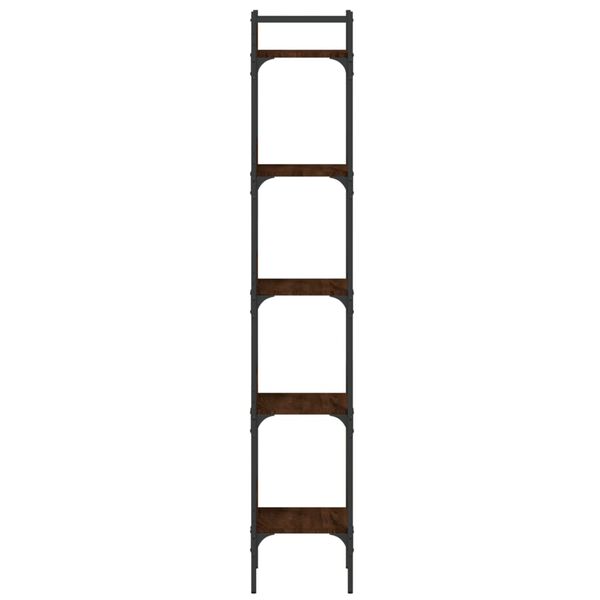 vidaXL Βιβλιοθήκη 5 Επιπέδων Καφέ Δρυς 35x30x174 εκ. Επεξεργ. Ξύλο
