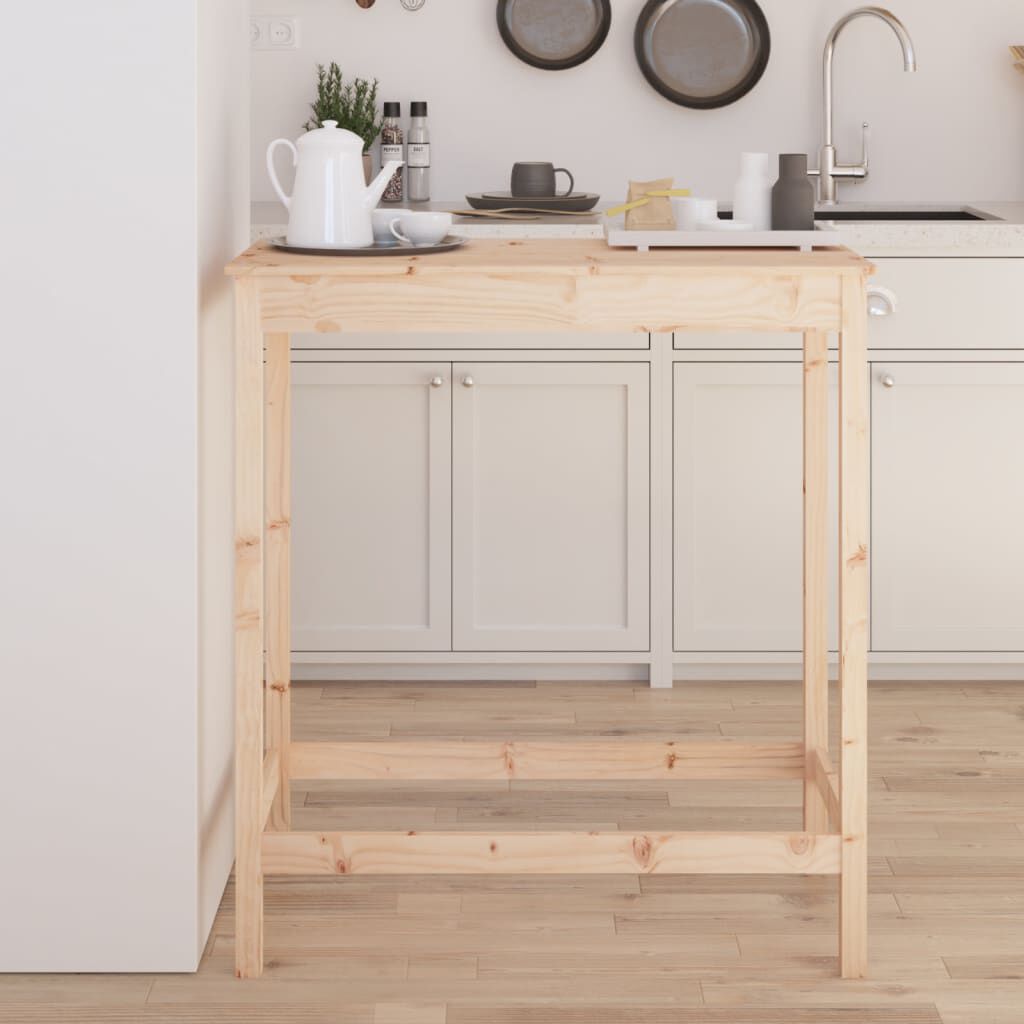 vidaXL Τραπέζι Μπαρ 100 x 50 x 110 εκ. από Μασίφ Ξύλο Πεύκου