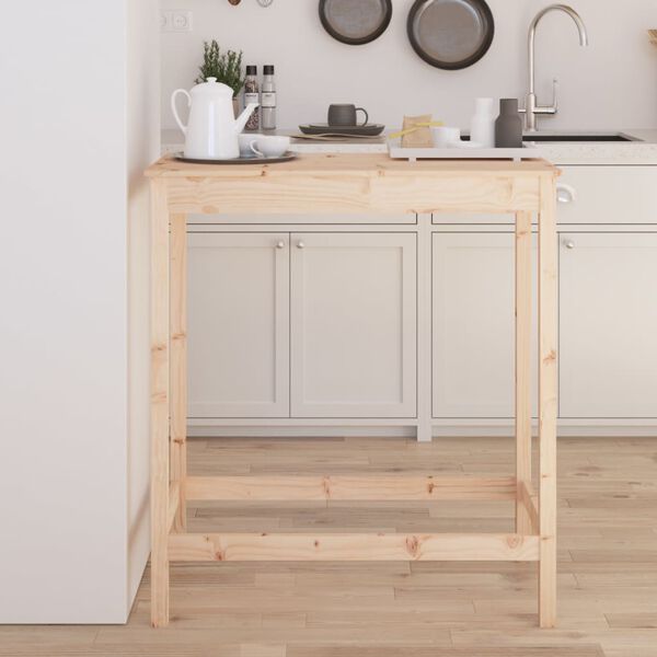 vidaXL Τραπέζι Μπαρ 100 x 50 x 110 εκ. από Μασίφ Ξύλο Πεύκου