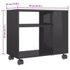 vidaXL Τραπέζι Βοηθητικό Γυαλιστ. Γκρι 70x35x55 εκ. Επεξεργασμένο Ξύλο