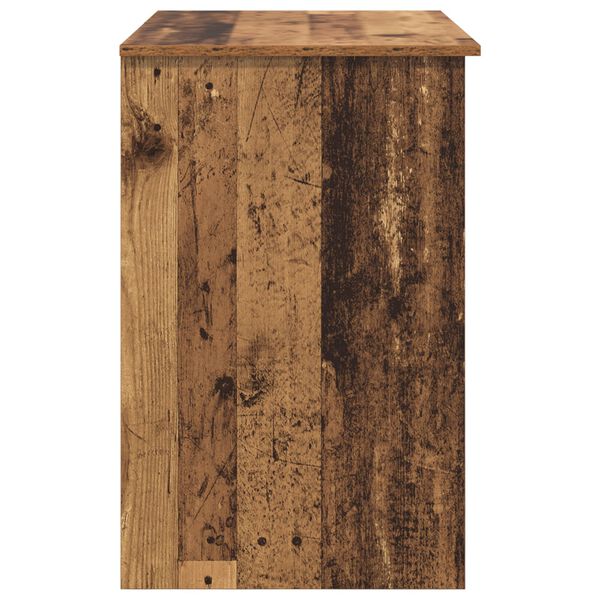 vidaXL Γραφείο με Αποθήκευση Παλιού Ξύλου 90x49.5x75 εκ. Επεξεργασμένο ξύλο