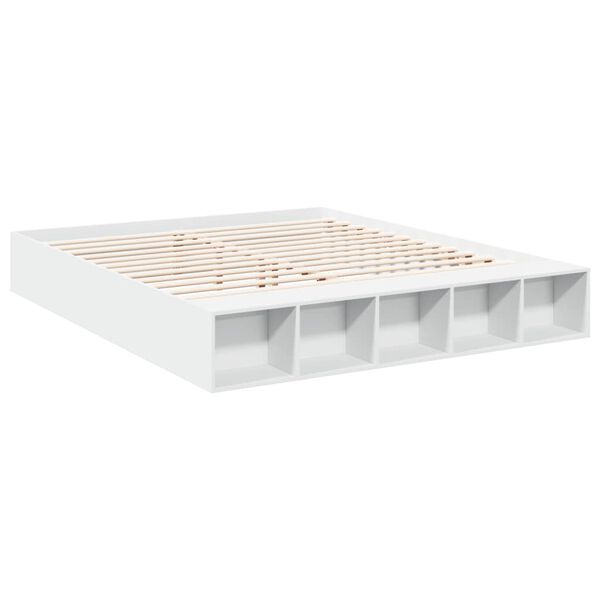 vidaXL Πλαίσιο Κρεβατιού Λευκό 180 x 200 εκ. Επεξεργ. Ξύλο