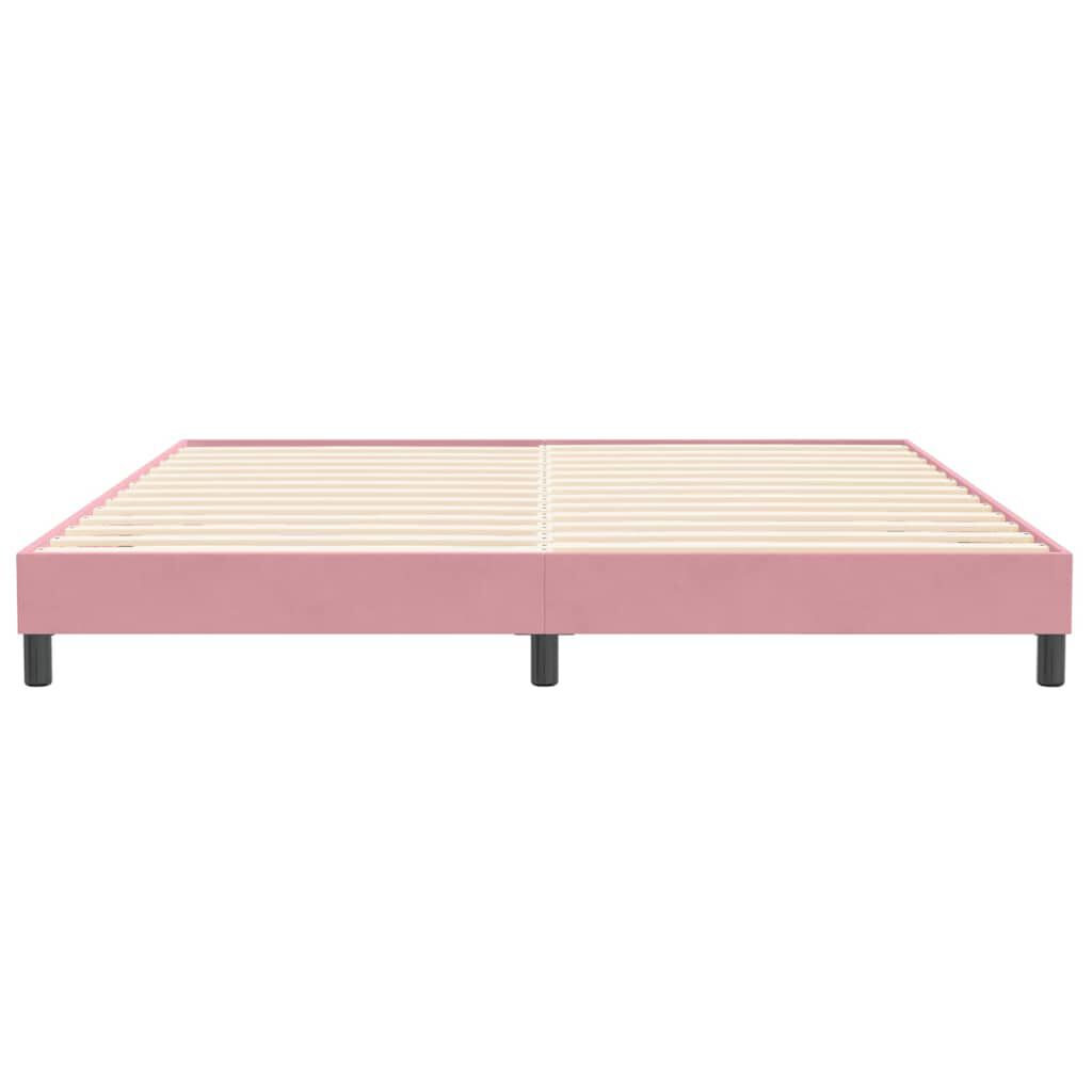 vidaXL Κρεβάτι Boxspring χωρίς Στρώμα Ροζ 200x210 εκ. Βελούδινο