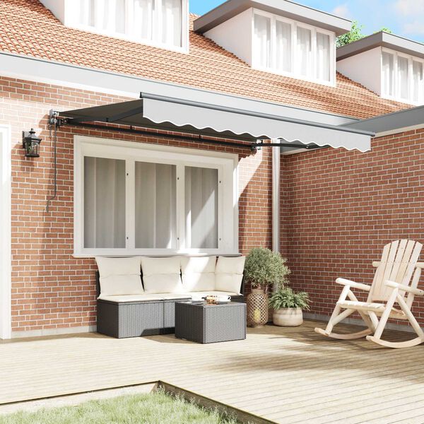 vidaXL Σκελετός Τέντας Ανθρακί 3.5 x 2 m Μέταλλο