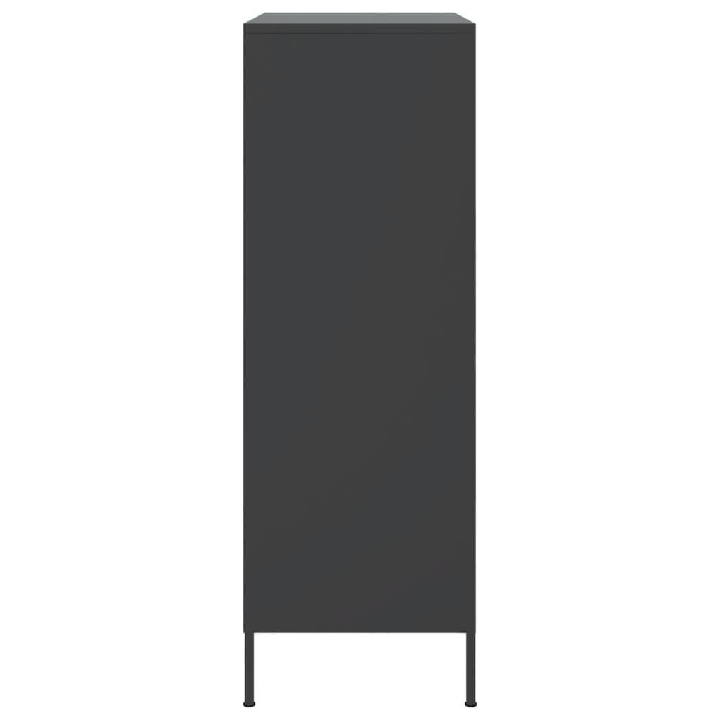 vidaXL Ντουλάπι Μαύρο 68x39x113 εκ. από Ατσάλι