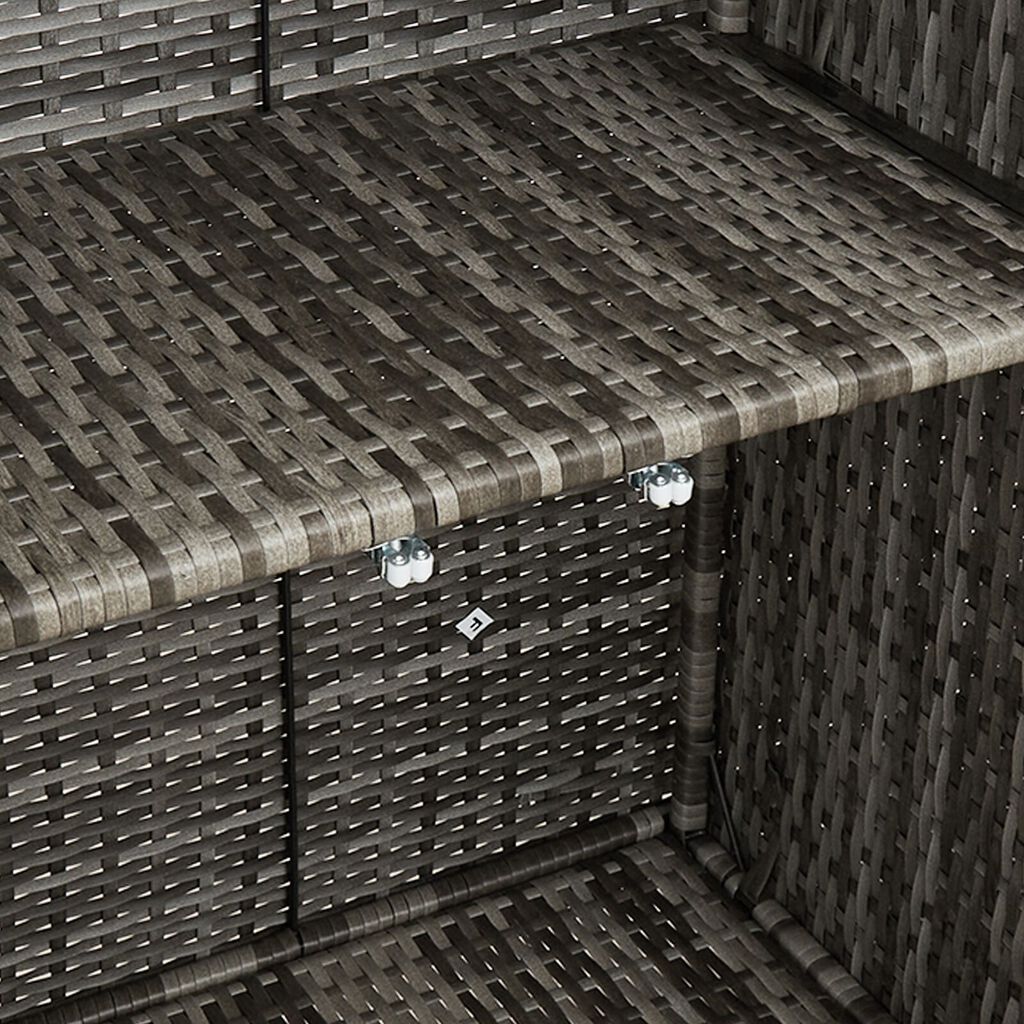 vidaXL Ντουλάπα Αποθήκευσης Γκρι 100x36x102 εκ Ρατάν