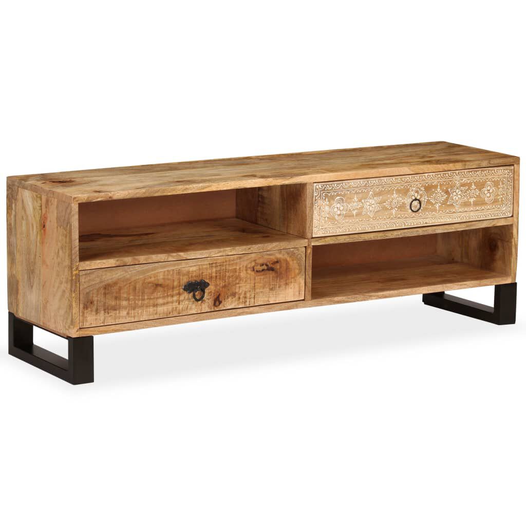 vidaXL Έπιπλο Τηλεόρασης 120 x 30 x 40 εκ. από Μασίφ Ξύλο Μάνγκο