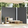 vidaXL Σκίαστρο Πλαϊνό Συρόμενο Ανθρακί 220 x 600 εκ.