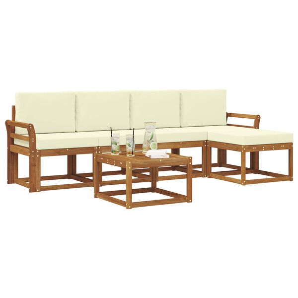 vidaXL &Sigma;&epsilon;&iota;&rho;ά &Kappa;&alpha;&nu;&alpha;&pi;έ &Epsilon;&xi;&omega;&tau;&epsilon;&rho;&iota;&kappa;&omicron;ύ &mu;&epsilon; &mu;&alpha;&xi;&iota;&lambda;ά&rho;&iota; 6 pcs &Phi;&upsilon;&sigma;&iota;&kappa;ό &kappa;&alpha;&iota; &Kappa;&rho;έ&mu;&alpha;