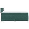 vidaXL Κρεβάτι Boxspring με Στρώμα Σκούρο Πράσινο 90x190 εκ. Βελούδινο