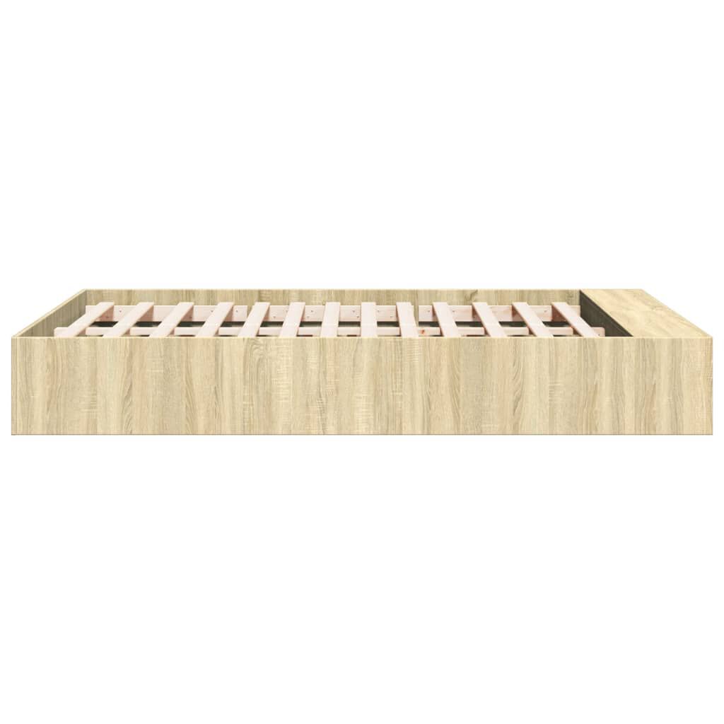 vidaXL Πλαίσιο Κρεβατιού Sonoma Δρυς 120x190 εκ. Επεξεργασμένο Ξύλο