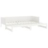 vidaXL Καναπές Κρεβάτι Συρόμενος Λευκός 2x(80x200) εκ. από Μασίφ Πεύκο