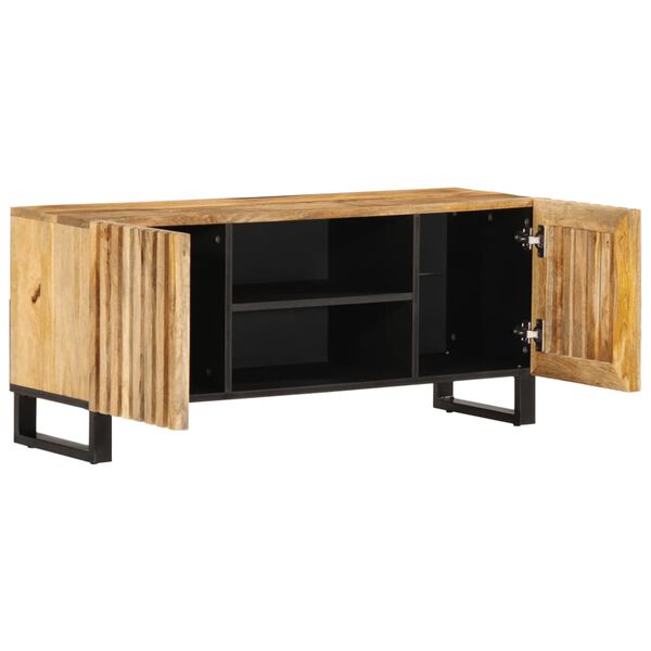 vidaXL Έπιπλο Τηλεόρασης 105 x 34 x 46 εκ. Μασίφ Ακατέργ. Ξύλο Μάνγκο