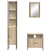 vidaXL Σετ Επίπλων Μπάνιου 3 pcs Sonoma Δρυς 33 x 33 x 185.5 εκ