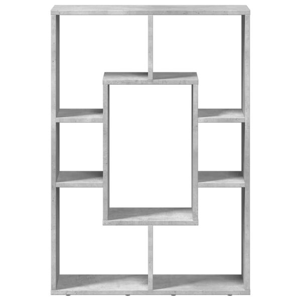 vidaXL Βιβλιοθήκη Γκρι Σκυροδέματος 63x20x90 εκ. Επεξεργ. Ξύλο