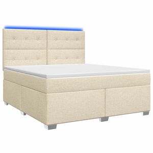 vidaXL &Kappa;&rho;&epsilon;&beta;ά&tau;&iota; box spring &mu;&epsilon; &sigma;&tau;&rho;ώ&mu;&alpha; &Kappa;&rho;&epsilon;&mu; 140 x 190 cm Ύ&phi;&alpha;&sigma;&mu;&alpha;