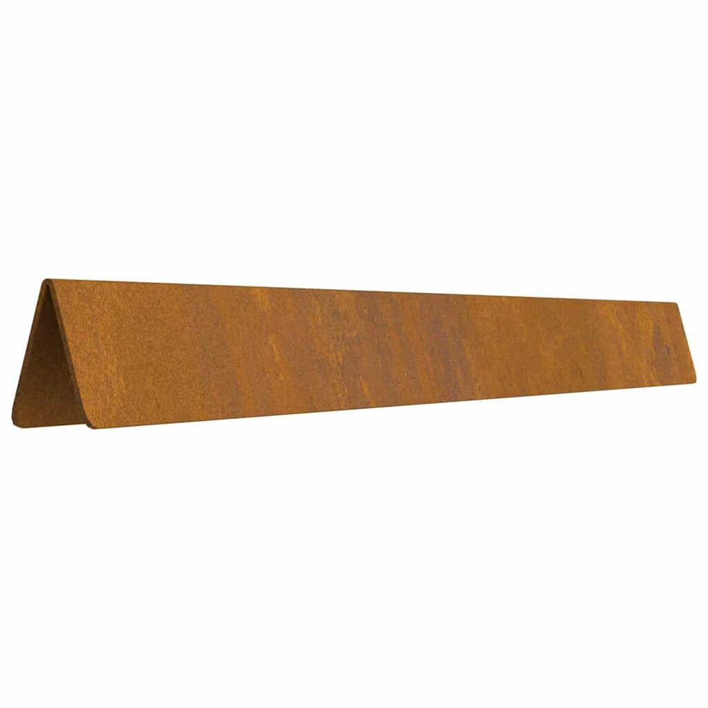 vidaXL Φράχτης Κήπου Σκ rusty 450 x 10 εκ Ατσάλι σκληρυθέν στον αέρα