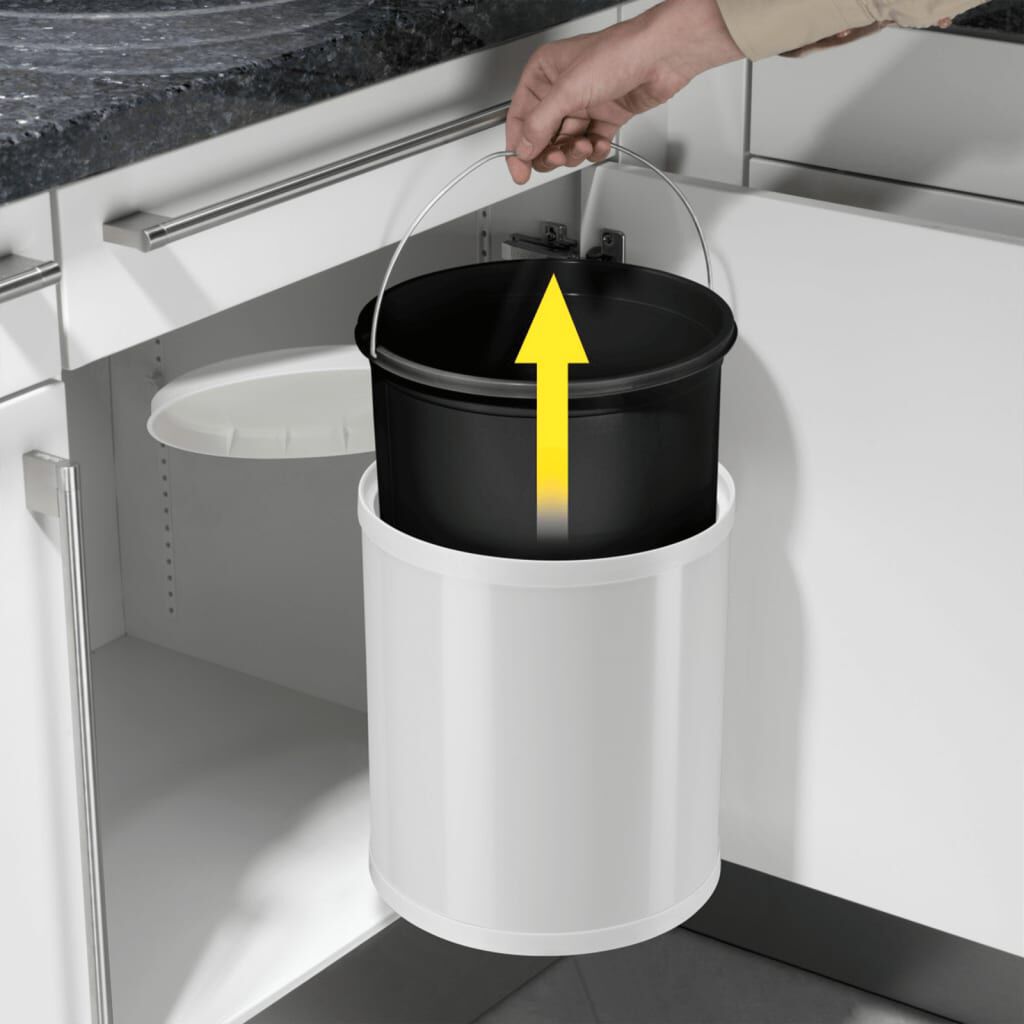 Hailo Κάδος Απορριμμάτων Ντουλαπιού Compact-Box Λευκός Μ/15 L 3555-001