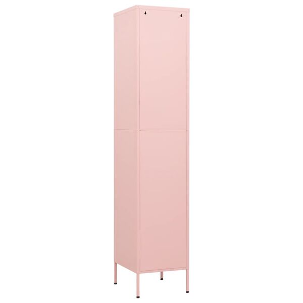 vidaXL Φοριαμός Ροζ 35 x 46 x 180 εκ. από Ατσάλι