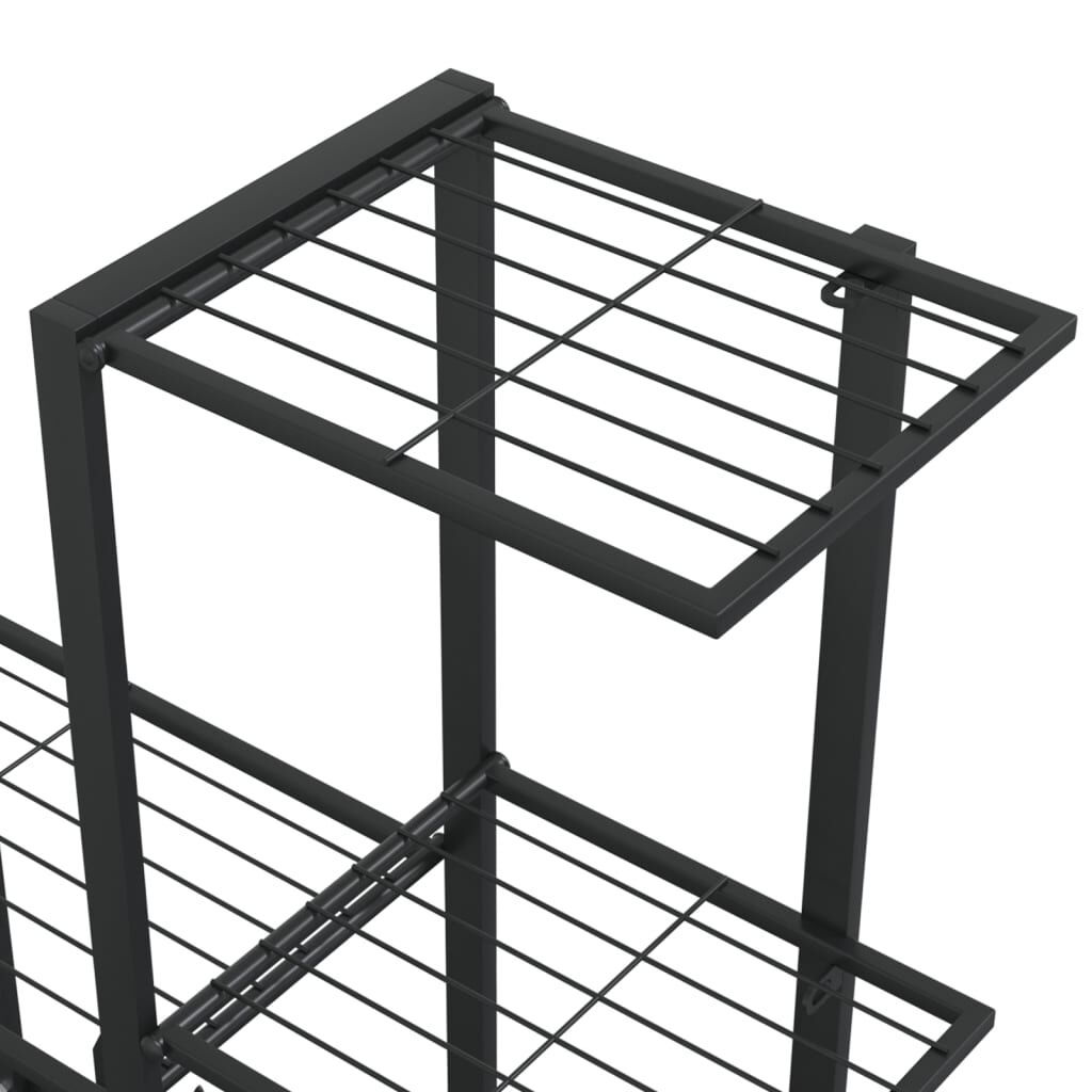 vidaXL Ανθοστήλη με Ρόδες Μαύρη 94,5 x 25 x 92,5 εκ. Μεταλλική