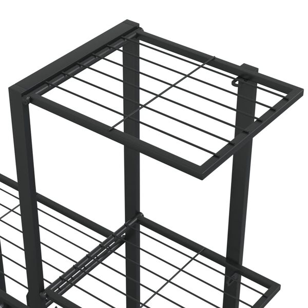 vidaXL Ανθοστήλη με Ρόδες Μαύρη 94,5 x 25 x 92,5 εκ. Μεταλλική