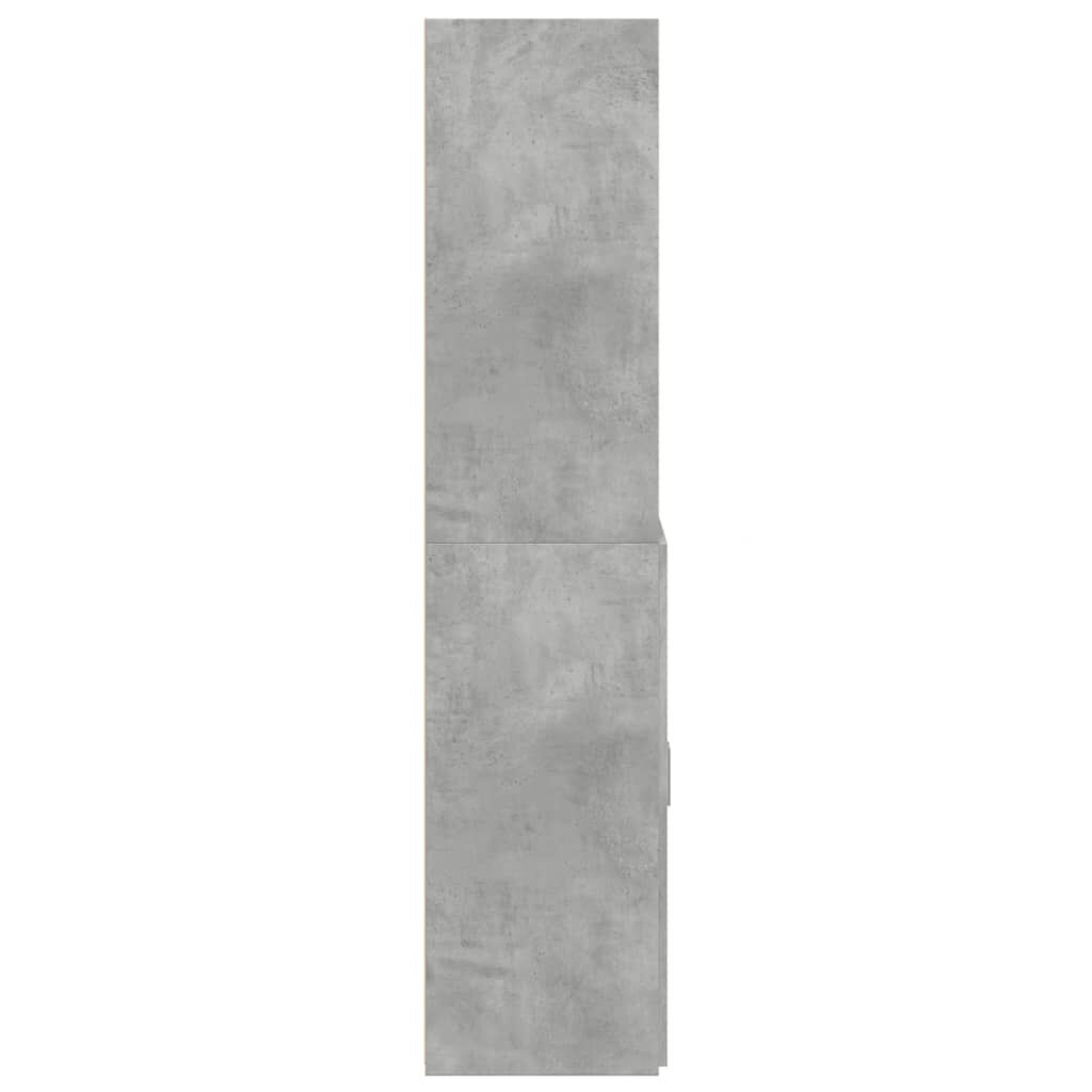 vidaXL Ντουλάπι Γκρι Σκυροδέματος 80x42,5x185 εκ. Επεξεργασμένο Ξύλο