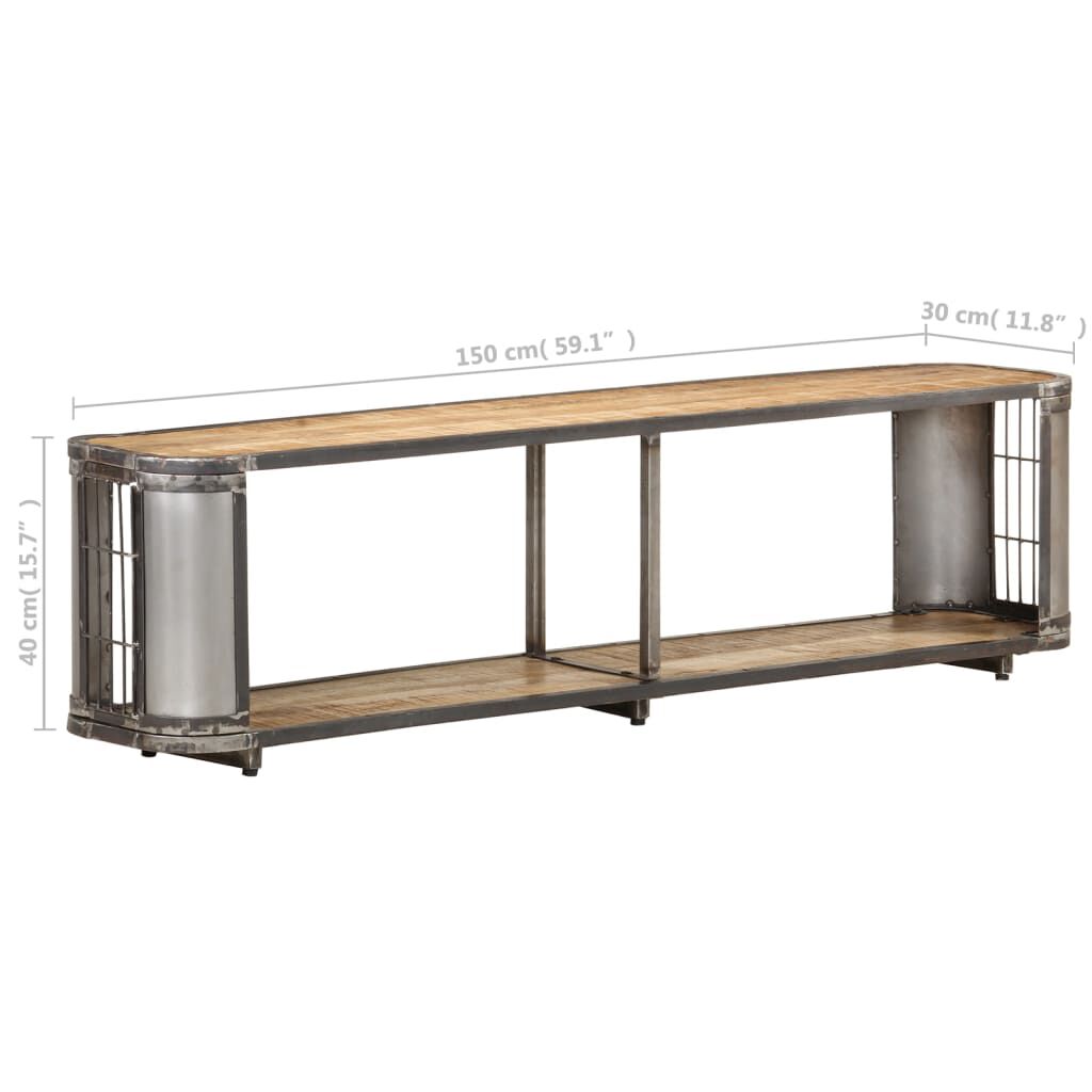 vidaXL Έπιπλο Τηλεόρασης 150 x 30 x 40 εκ. από Μασίφ Ξύλο Μάνγκο