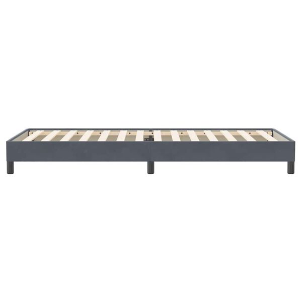 vidaXL Κρεβάτι Boxspring χωρίς Στρώμα Σκούρο Γκρι 80x220 εκ. Βελούδινο
